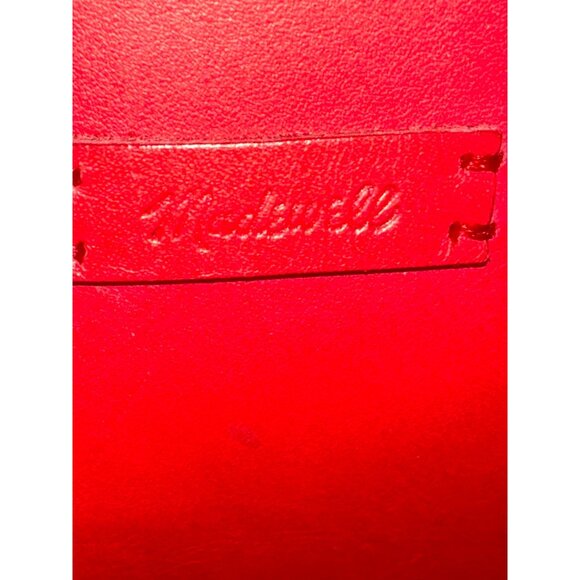 Madewell Red Leather Bucket Bag With Drawstring Closure - Picture 4 of 5